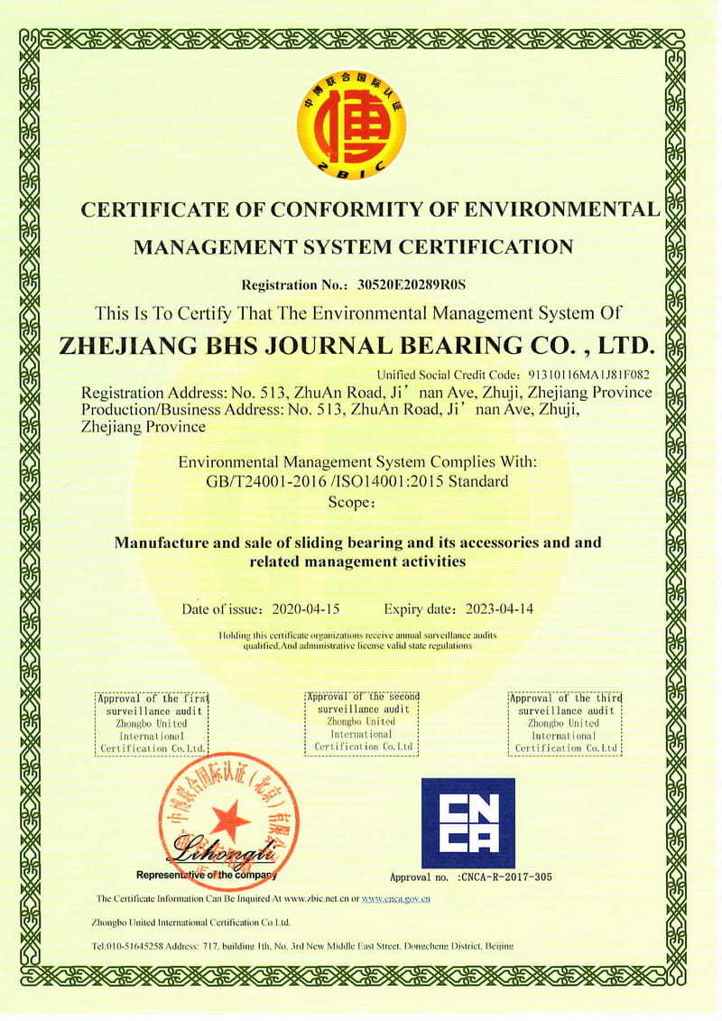 Certificado ISO14001-2015